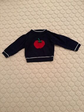 Florence Eiseman Navy and White Knit Sweater
